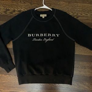 Vintage Style BURBERRY black crew next swe…